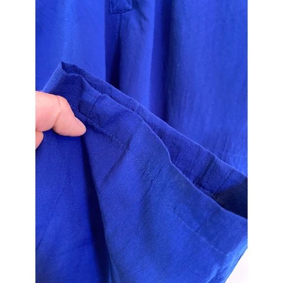 Vintage Dee California Jumpsuit Romper Royal Blue Rayon 80s Women’s Size - Picture 4 of 7